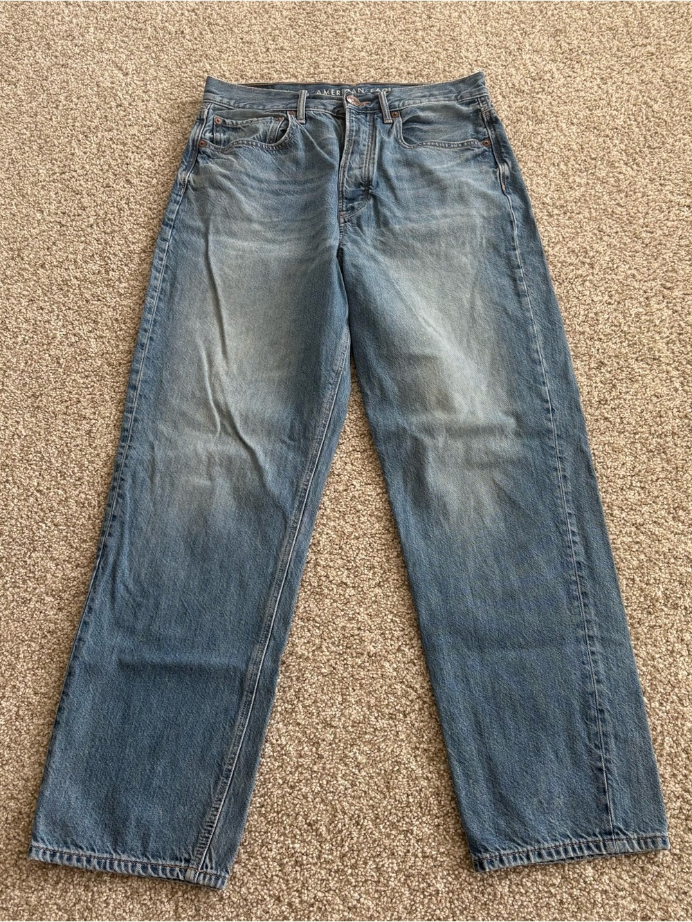 American Eagle Outfitters Classic Straight Jeans - Light Blue